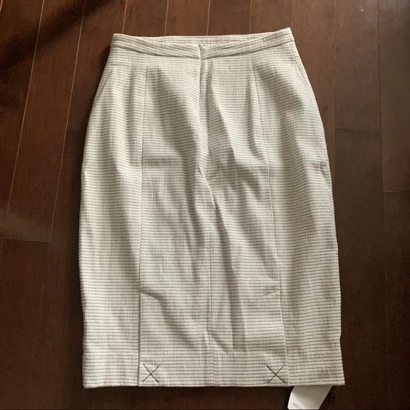 MM Lafleur New York Cobblehill Skirt Microjacquard Print Pencil Skirt US 4 - Picture 5 of 9
